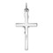 Sterling Silver INRI Crucifix Charm Jewelry Pendant 39mm x 18mm